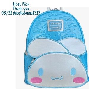 Loungefly Sanrio Cinnamon Roll Moveable Ears Blue mini Backpack Hard Tag New!